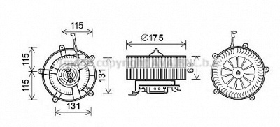 AVA QUALITY COOLING bw8478 -  Электродвигатель, вентиляция салона